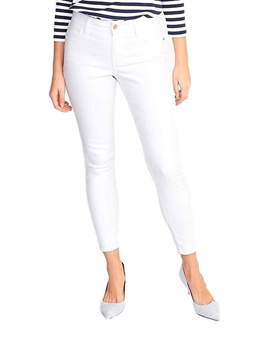 Women's White Denim Solid Jeans