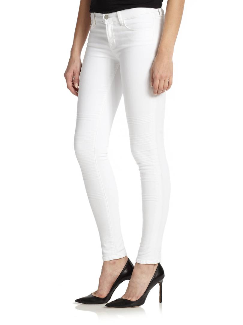 Women's White Denim Solid Jeans