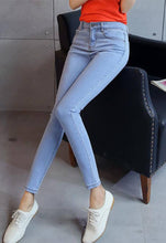 Load image into Gallery viewer, Denim Blue Jeans For Women&#39;s