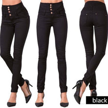 Load image into Gallery viewer, Women&#39;s High Waist Black Jeans