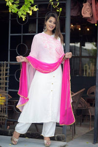 Rayon Kurti With Dupatta And  Palazzo Set
