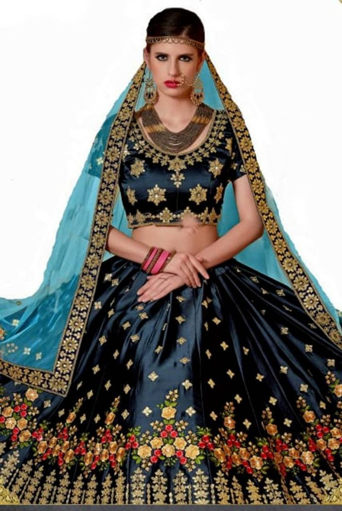 Beautiful Stylish Silk Lehenga Choli with Dupatta for Women's