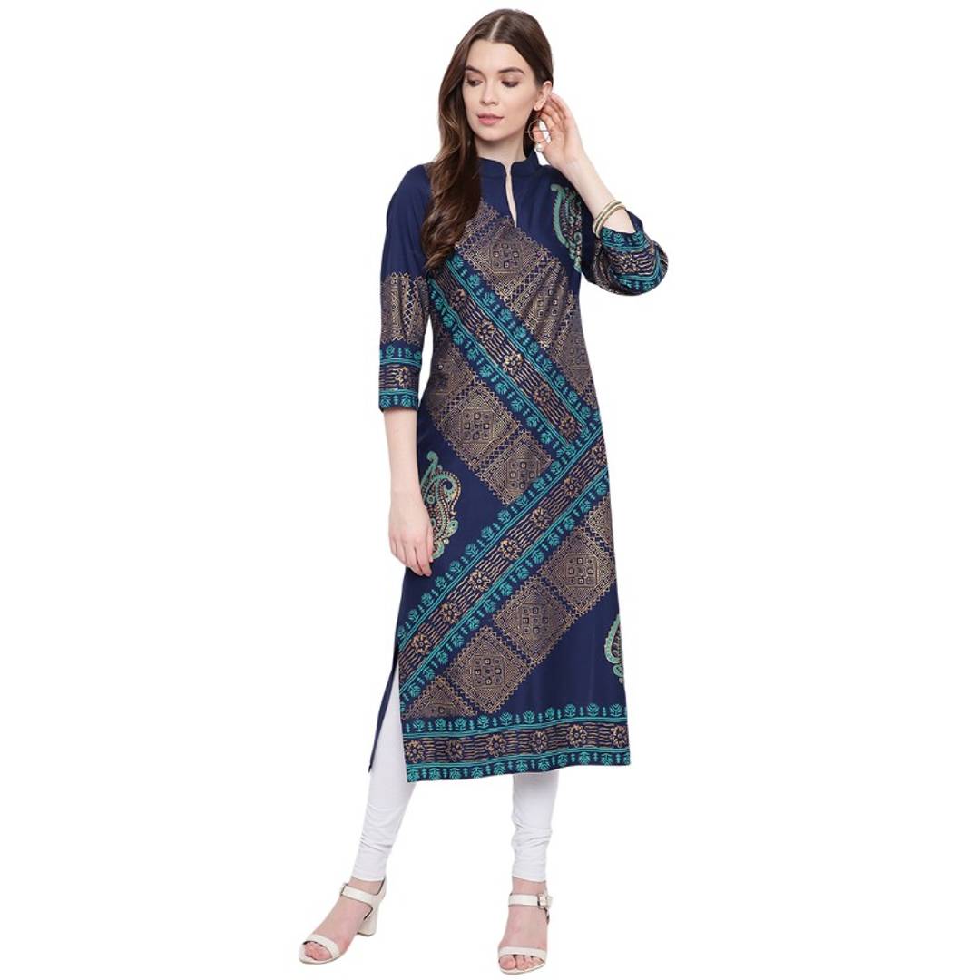 Women's Stylish Rayon Straight Kurta