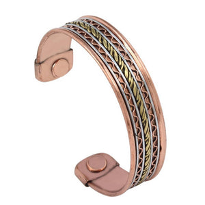 Mix Metal Magnets end, Good Health and relieving Arthritis/Rheumatic Symptoms Open end Free Size Kada for Men
