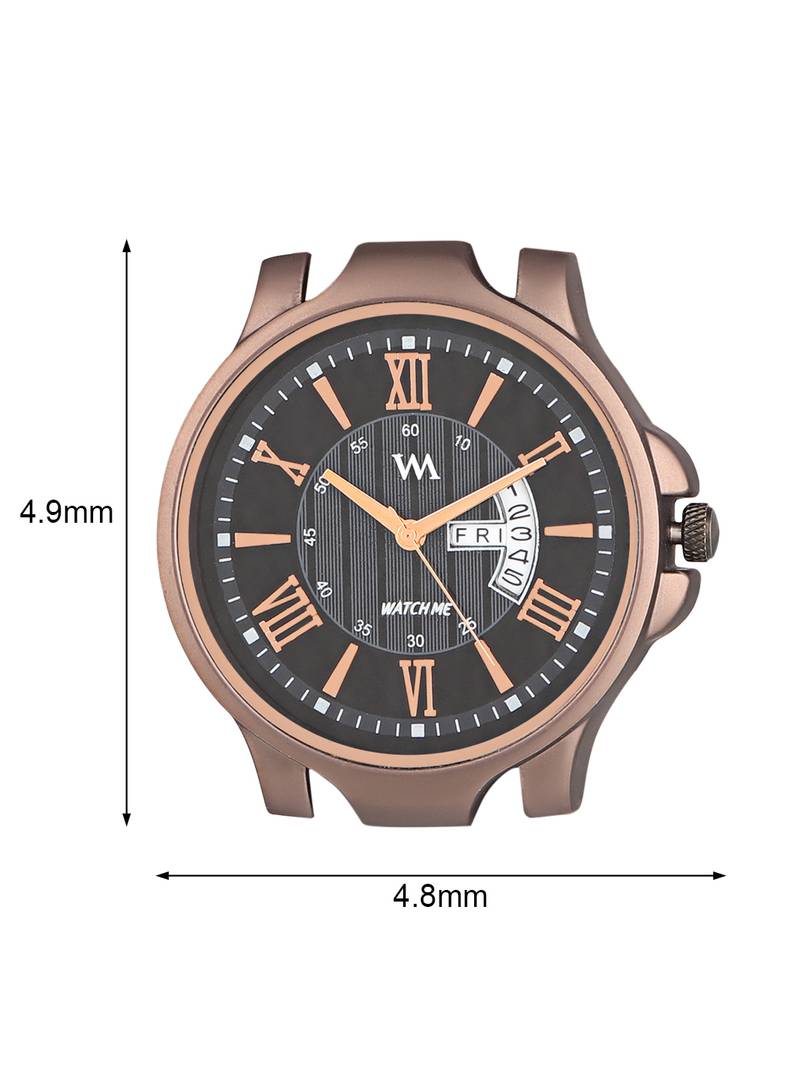 Men's Stylish Black Synthetic Leather Analog Watches