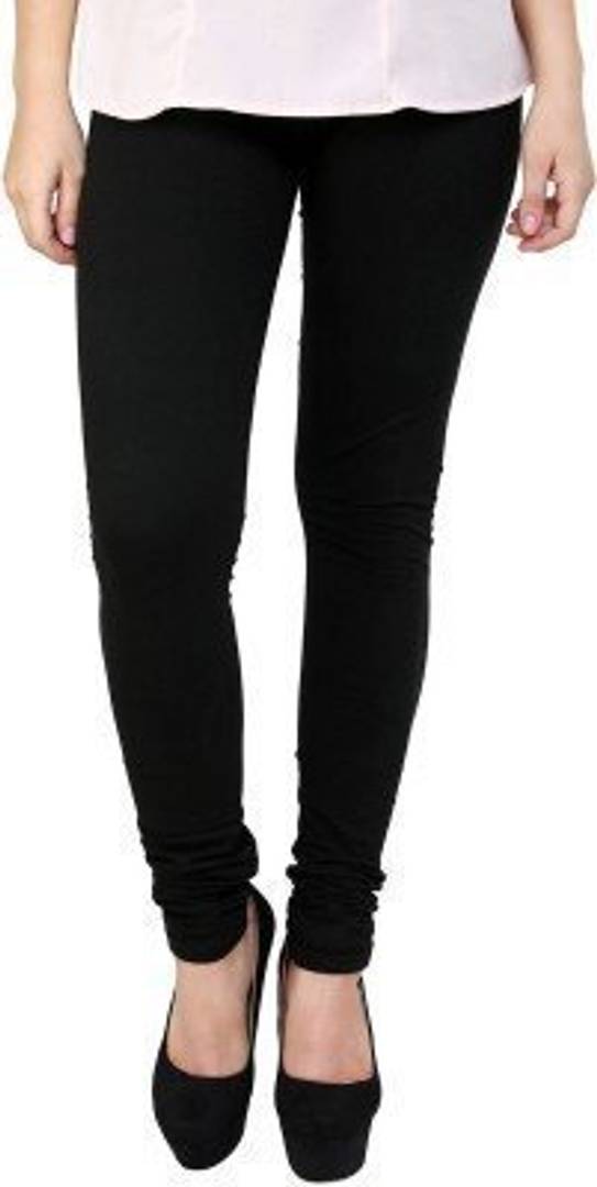 Elegant Cotton Solid Leggings
