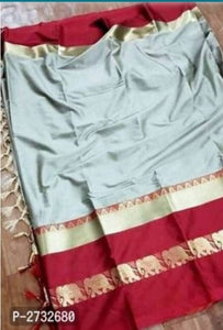 Fabulous Cotton Silk Saree with Blouse Piece