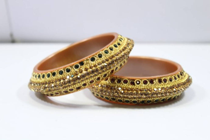 Traditional Gold Plated Bangle For Women Girls Set of 2