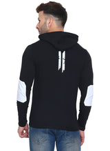 Load image into Gallery viewer, Men&#39;s Black Cotton Printed Hooded Tees