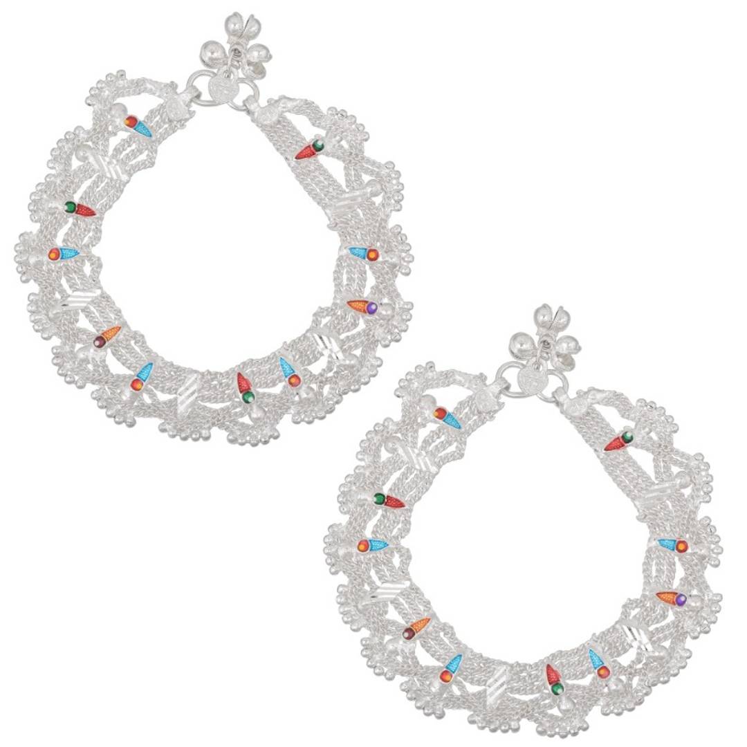 Trendy Silver Plated Anklet for Women