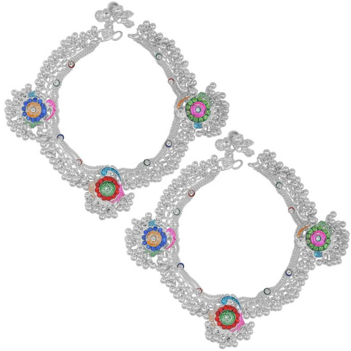 Silver Plated Heavy Ghungru Payal for Women