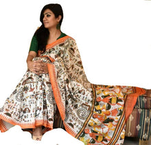 Load image into Gallery viewer, Cotton Printed Saree with Blouse piece
