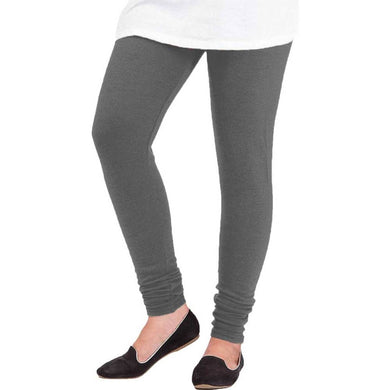Women's Grey Solid Woolen Leggings