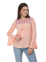 Load image into Gallery viewer, Fashionable Pink Cotton Embroidered Top