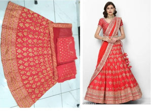 Trendy Silk Zari Work Lehenga Choli With Dupatta Set