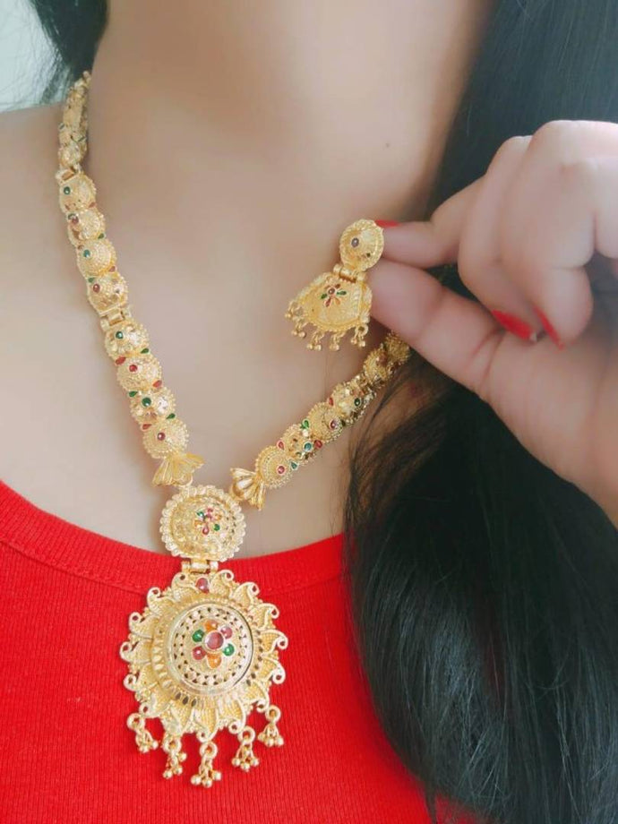 GOLD PLATED JEWEIIERY SET FOR WOMEN