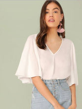 Load image into Gallery viewer, Kimono Sleeve White Top