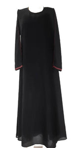 Women's Satin (Crystal Fabric) Solid Abaya