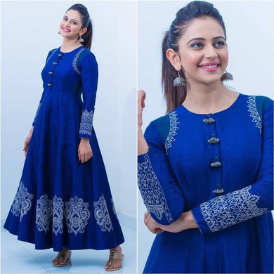 Elegant Blue Rayon Kurta