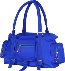 Royal Blue PU Handbag With 2 Compartment stylish choice