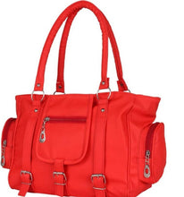 Load image into Gallery viewer, Stylish Choice Red PU Handbag With 2 Compartment