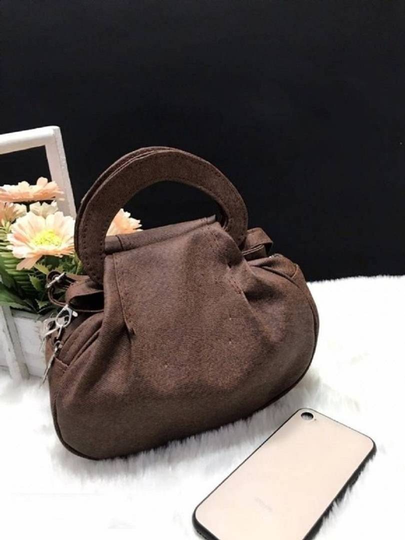 Elegant PU Handbag With Sling Strap