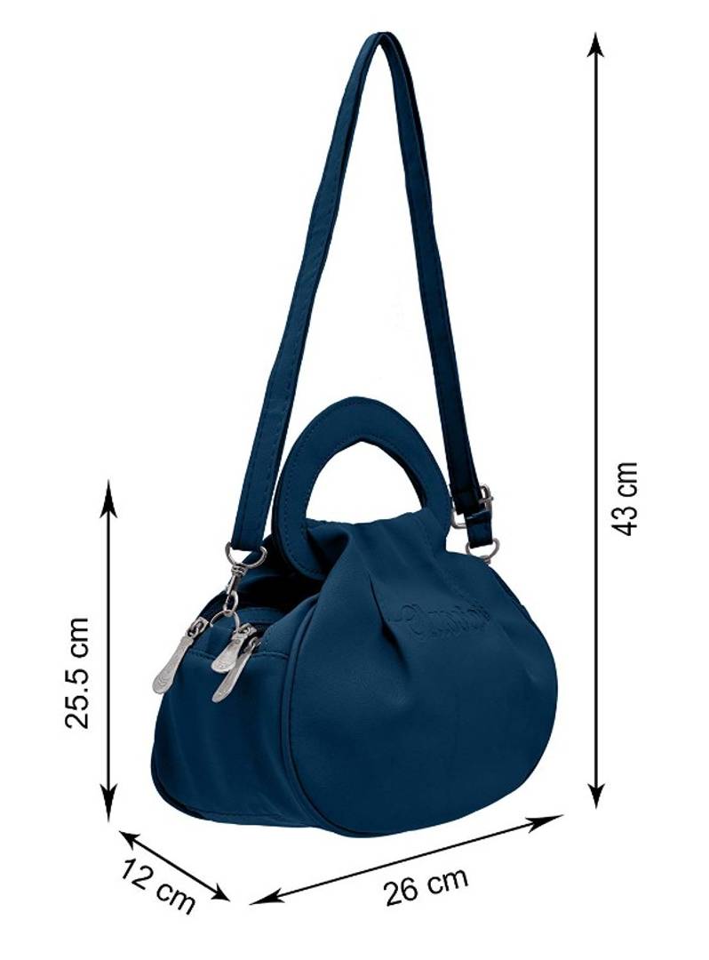 Elegant PU Handbag With Sling Strap
