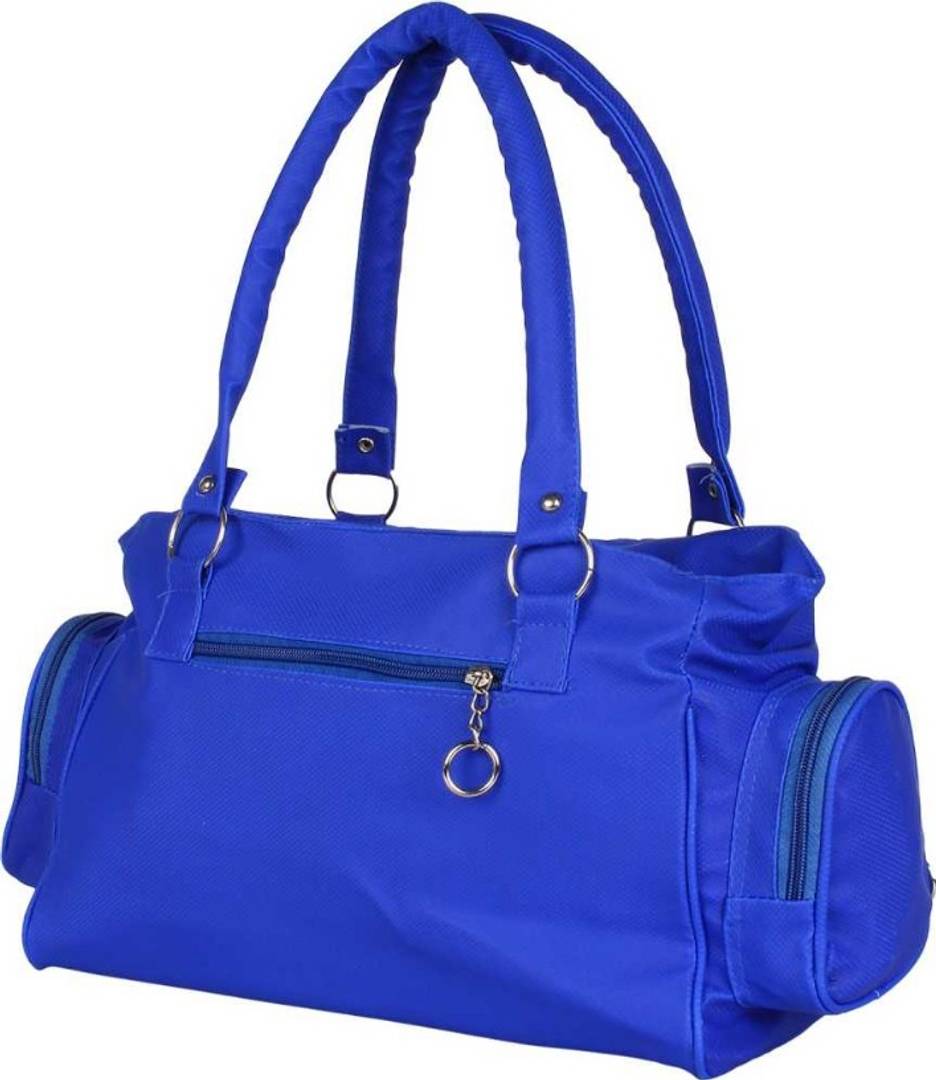 Royal Blue PU Handbag With 2 Compartment stylish choice