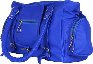 Royal Blue PU Handbag With 2 Compartment stylish choice