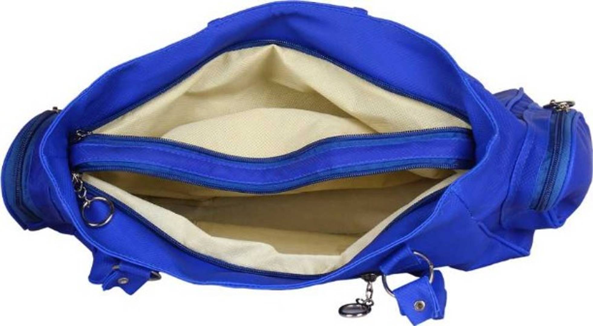 Royal Blue PU Handbag With 2 Compartment stylish choice