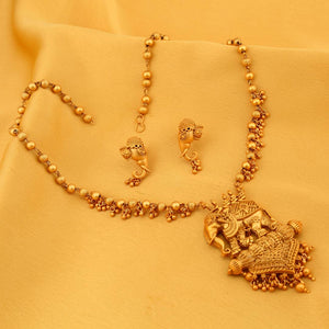 Sukkhi Bahubali Matte Finished Gold Plated Necklace Set For Women