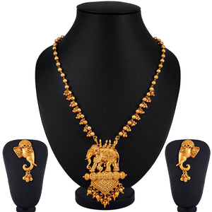 Sukkhi Bahubali Matte Finished Gold Plated Necklace Set For Women