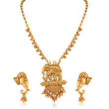 Load image into Gallery viewer, Sukkhi Bahubali Matte Finished Gold Plated Necklace Set For Women