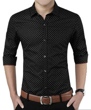 Load image into Gallery viewer, Men&#39;s Black Cotton Printed Regular Fit Casual shirts - SVB Ventures 