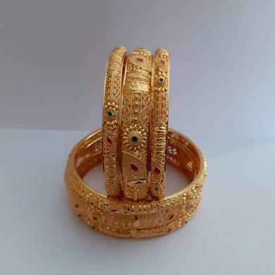 Super Gold Plated Bangle Set 6 pieces