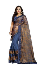 Load image into Gallery viewer, Women&#39;s Lycra Blend Saree With Blouse Piece