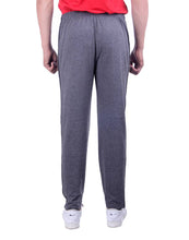 Load image into Gallery viewer, Men&#39;s Grey Cotton Solid Regular Track Pants