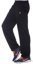 Load image into Gallery viewer, Men&#39;s Black Solid Polycotton Regular Trackpants