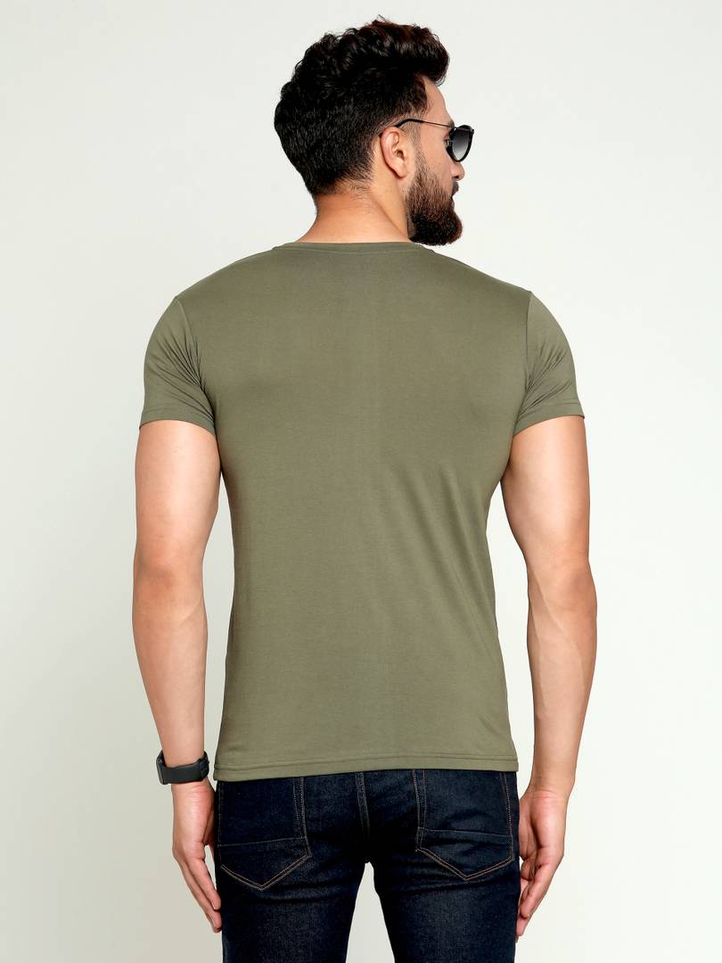 Fashionable Multicoloured Cotton Colourblocked Round Neck Tees