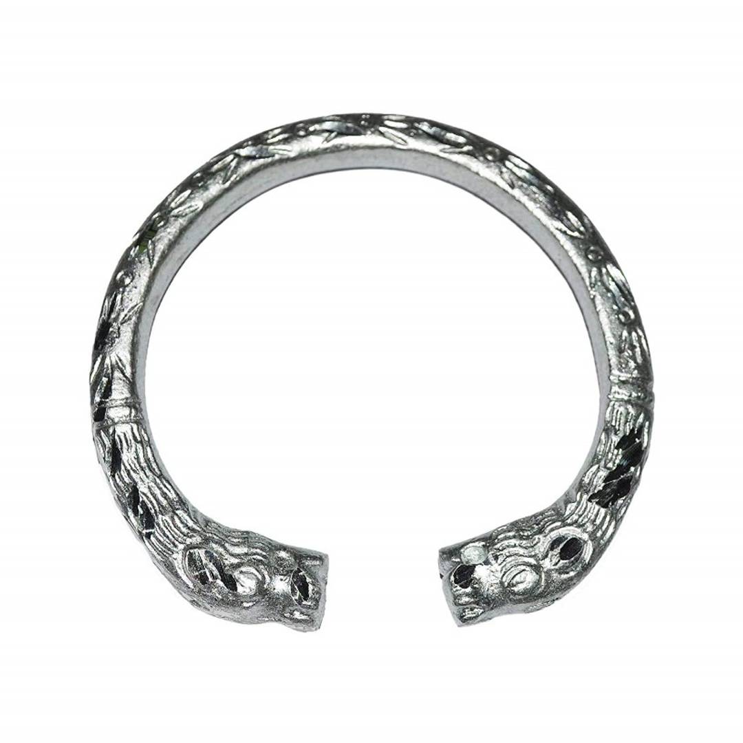 TRENDY MEN'S BAHUBALI BRACELET-SILVER COLOUR