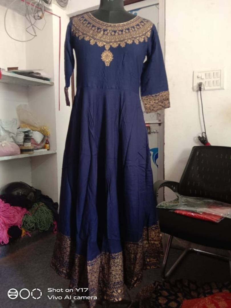 Women's Rayon Printed Anarkali Kurta