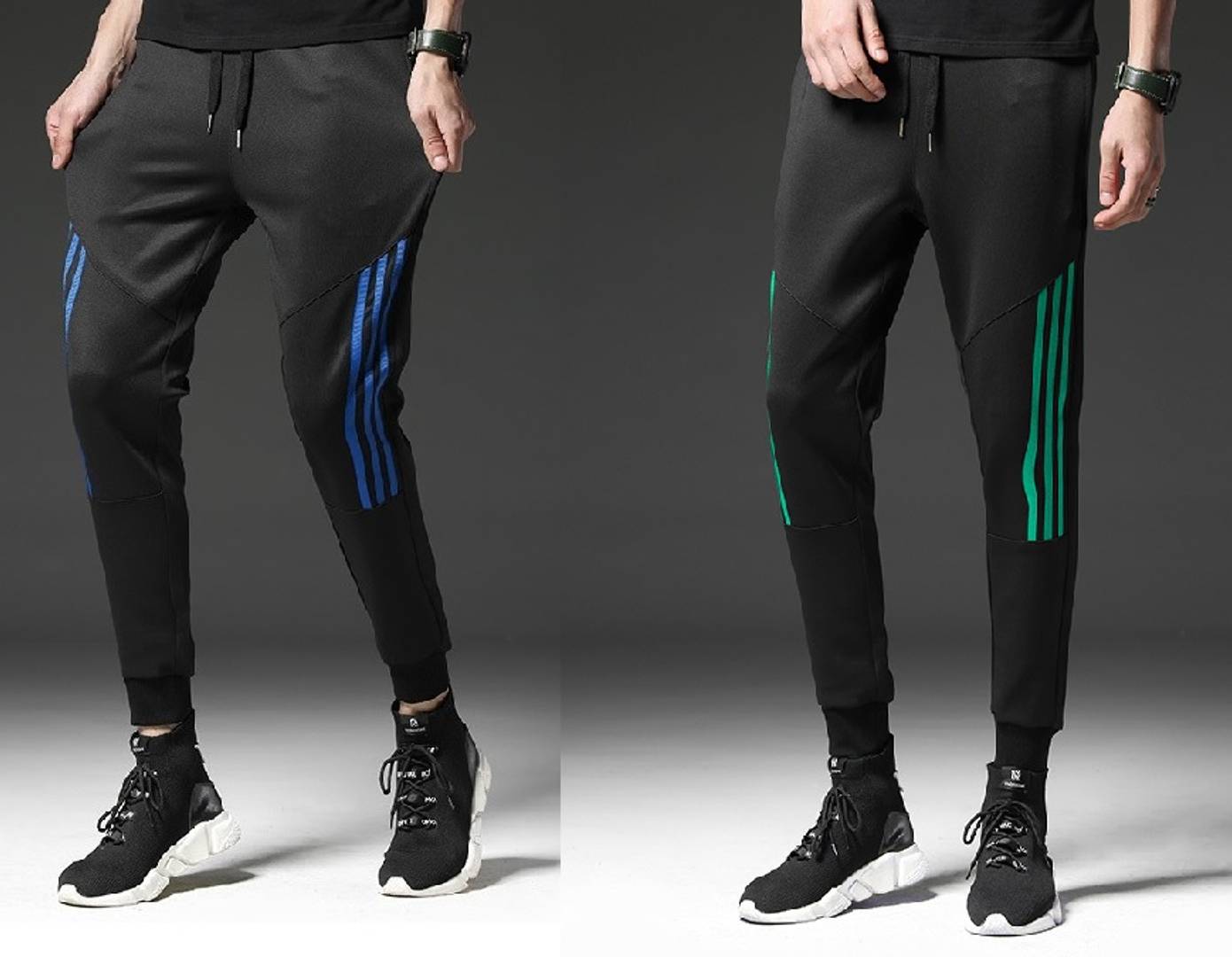 Men Black Solid Polyester Slim Fit Joggers (Pack of 2)
