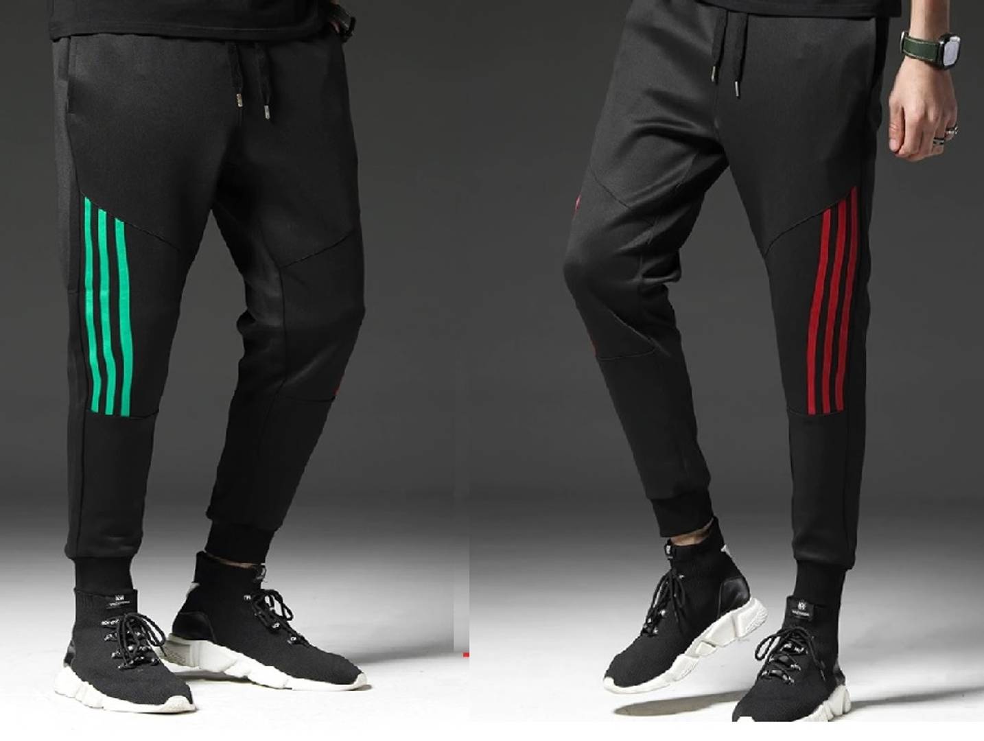 Men Black Solid Polyester Slim Fit Joggers (Pack of 2)