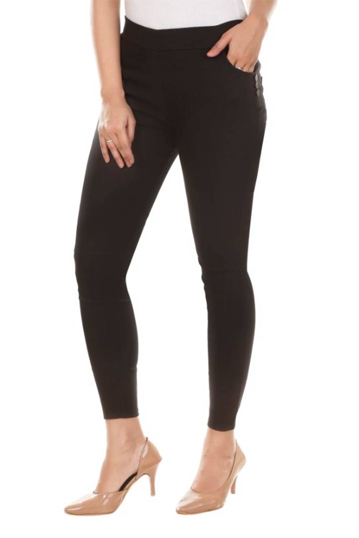 Stylish Cotton Solid Jeggings - SVB Ventures 