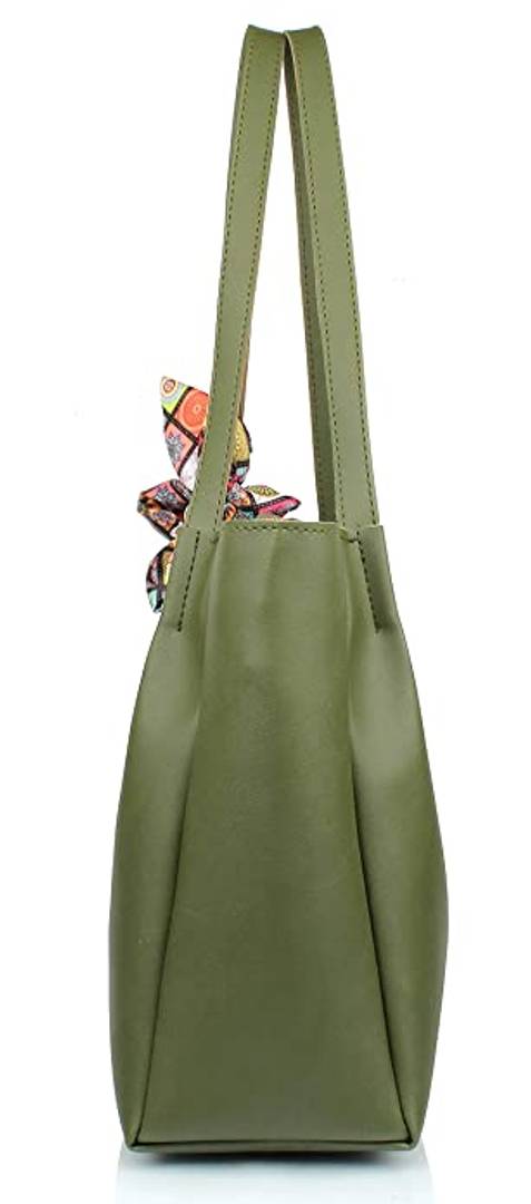 TMN GREEN COMBO OF HANDBAG WITH SLING BAG AND GOLDEN CHAIN BAG