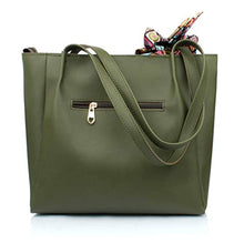 Load image into Gallery viewer, TMN GREEN COMBO OF HANDBAG WITH SLING BAG AND GOLDEN CHAIN BAG