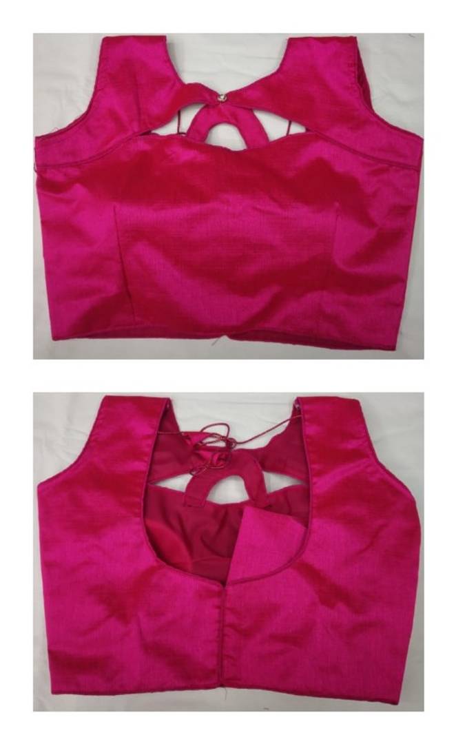 Phantom Silk Solid Stitched Blouse