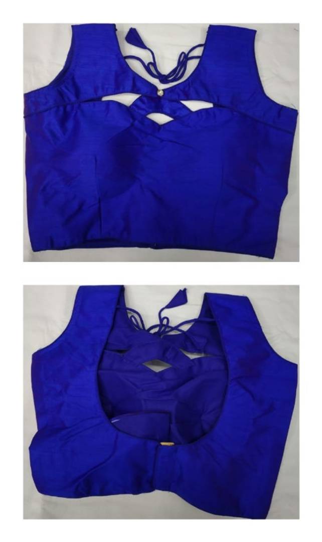 Phantom Silk Solid Stitched Blouse