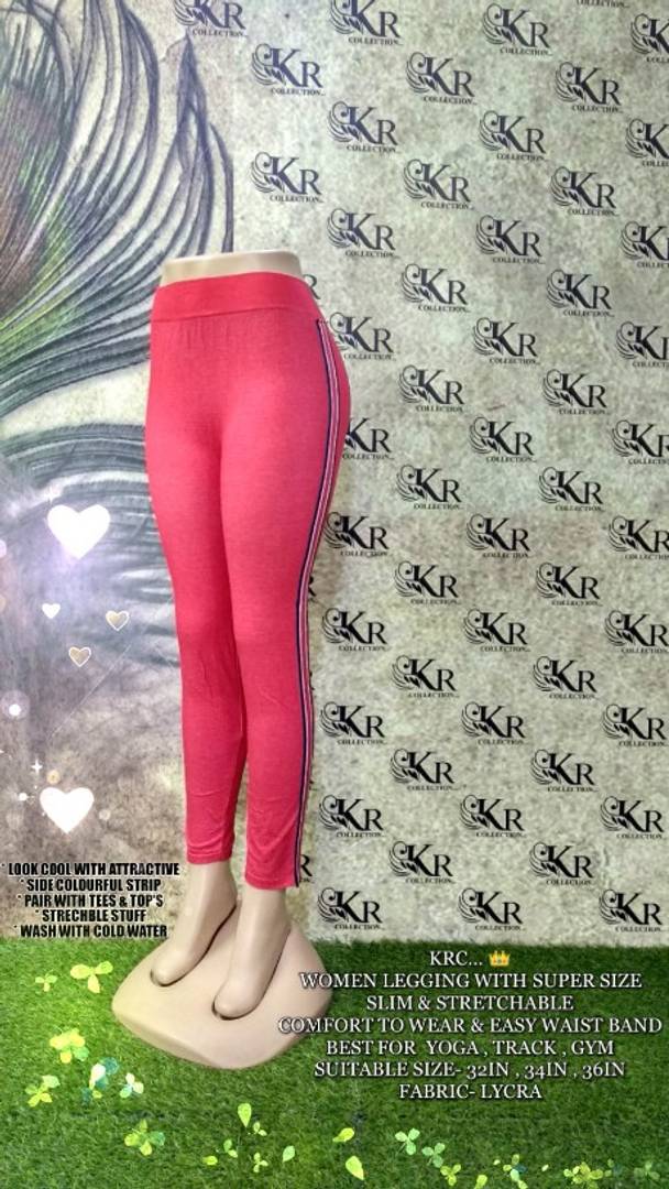 Women Girl Gym Track Legging With Strechable  Waist Elastic.