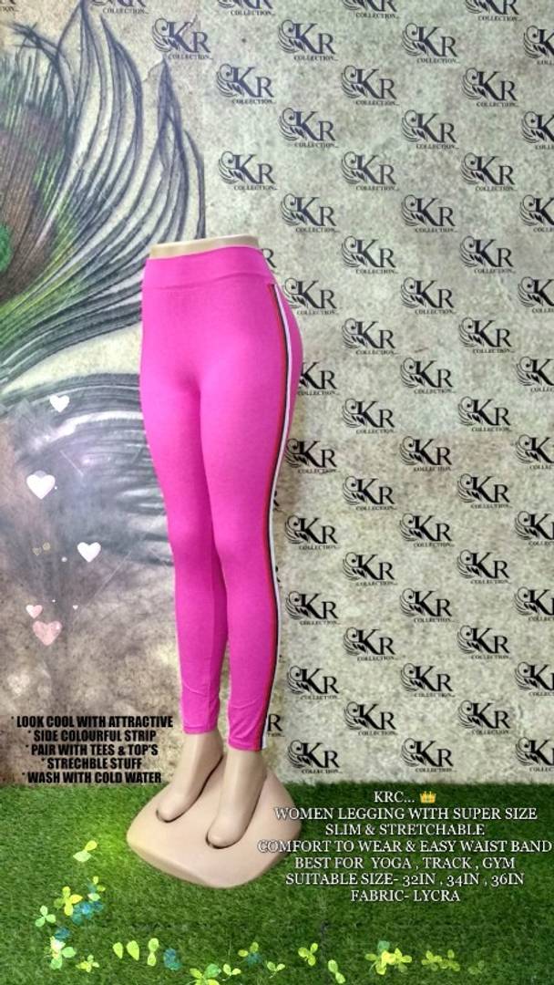 Women Girl Gym Track Legging With Strechable  Waist Elastic.